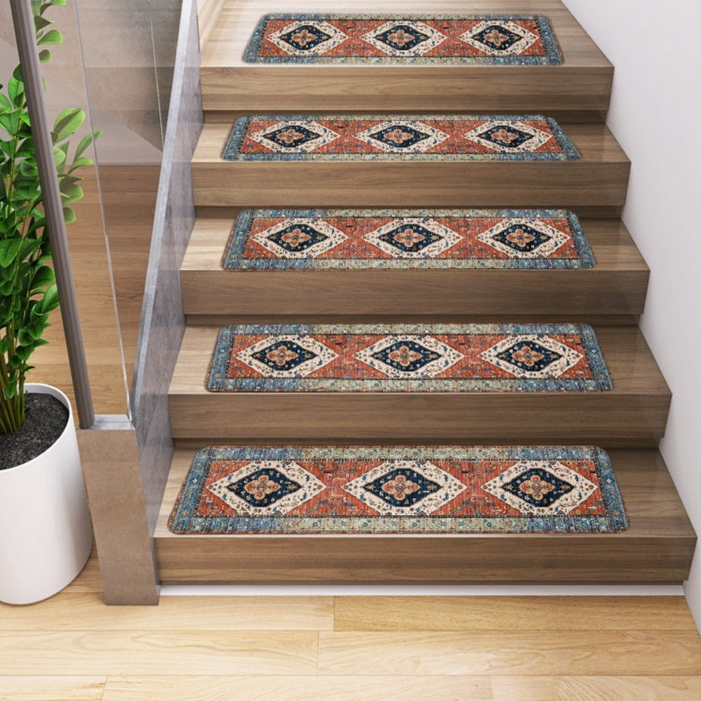 Geometric pattern stair tread mats for dogs, view 2