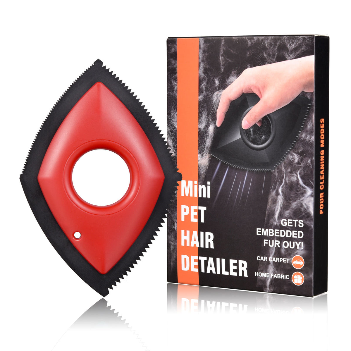 Rubber pet hair remover scraper for carpet, view 6