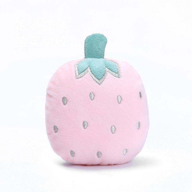 Small squeaky fruit plush toys for puppies, view 8