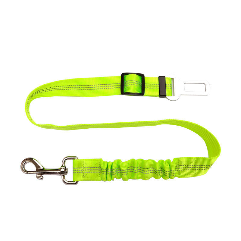 Reflective dog car seat belt with bungee, view 8