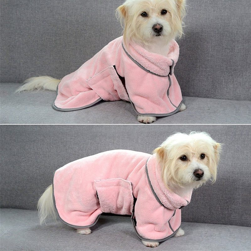 Absorbent hooded bathrobe towel for dogs, view 7