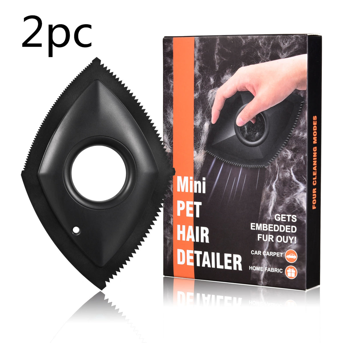 Rubber pet hair remover scraper for carpet, view 9