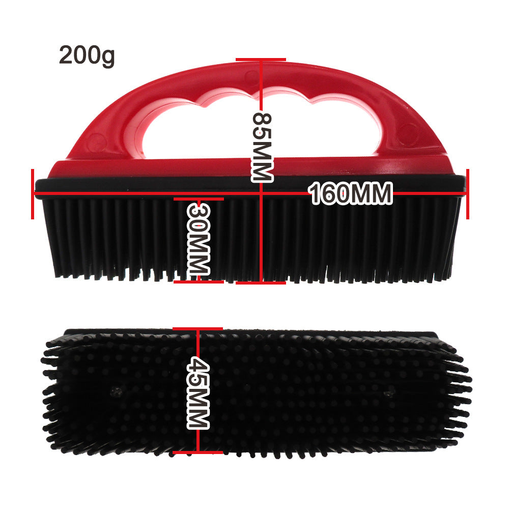 Rubber bristle pet bath brush and carpet hair remover, view 6