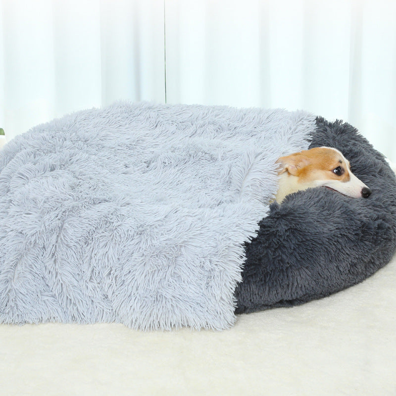 Fluffy plush non-slip dog crate pad, view 11
