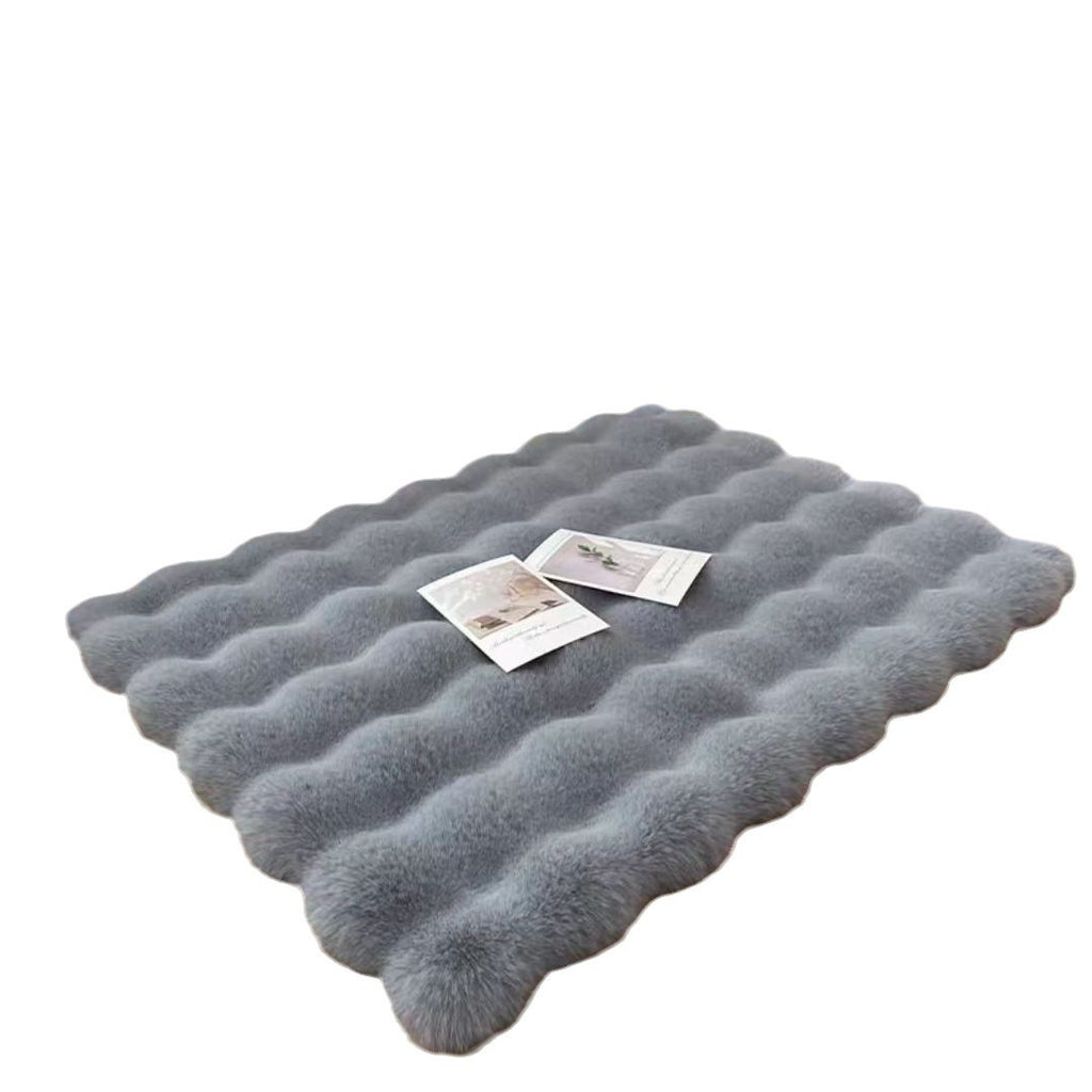 Soft gray washable sleeping pad for dogs and cats, view 3