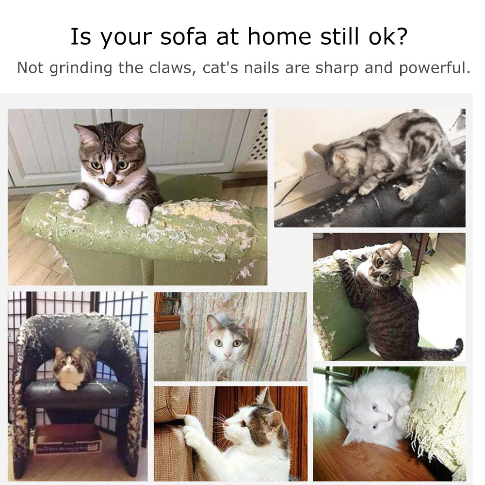 Natural sisal cat scratch pad for sofa armrest, view 6