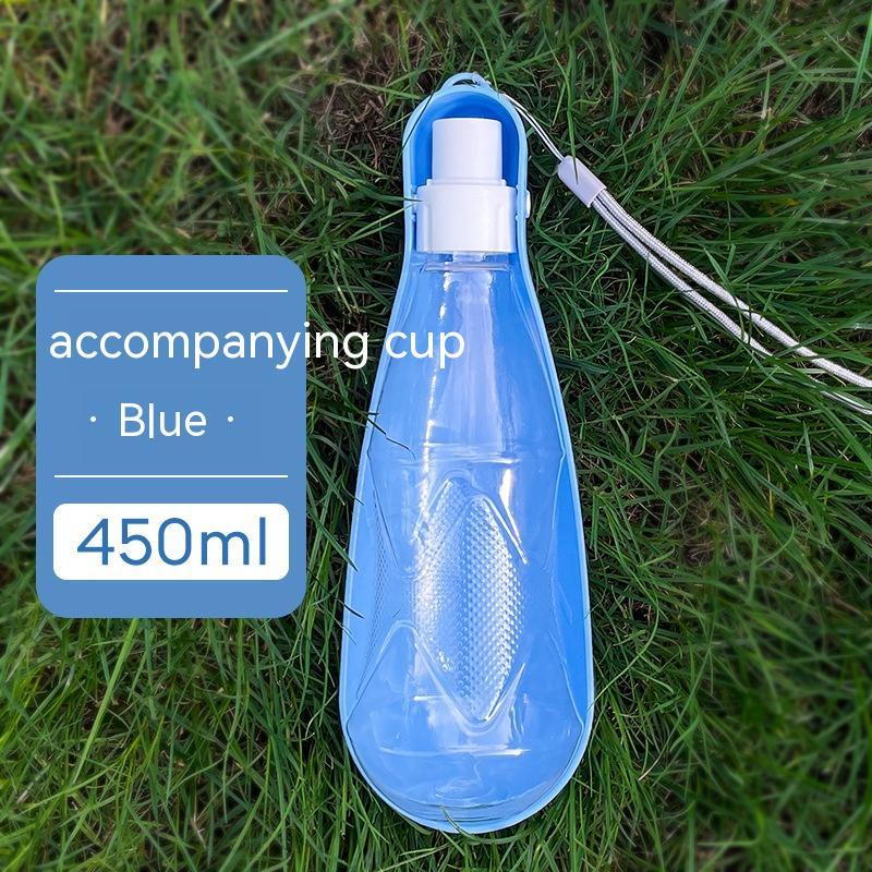 Foldable portable dog water bottle with drinking trough, view 6