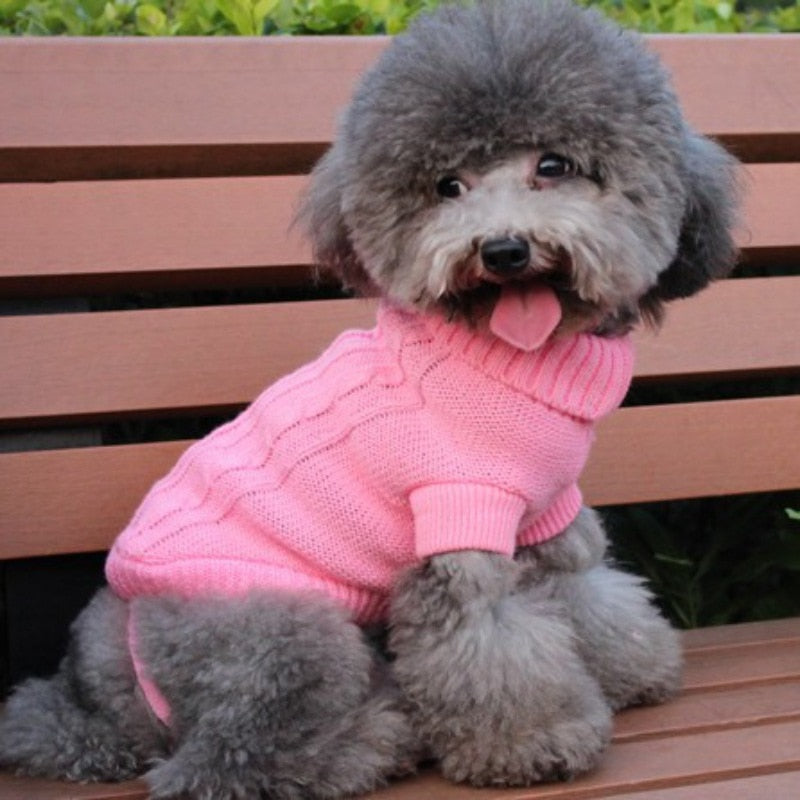 Black or white knit dog sweater with button details, view 2