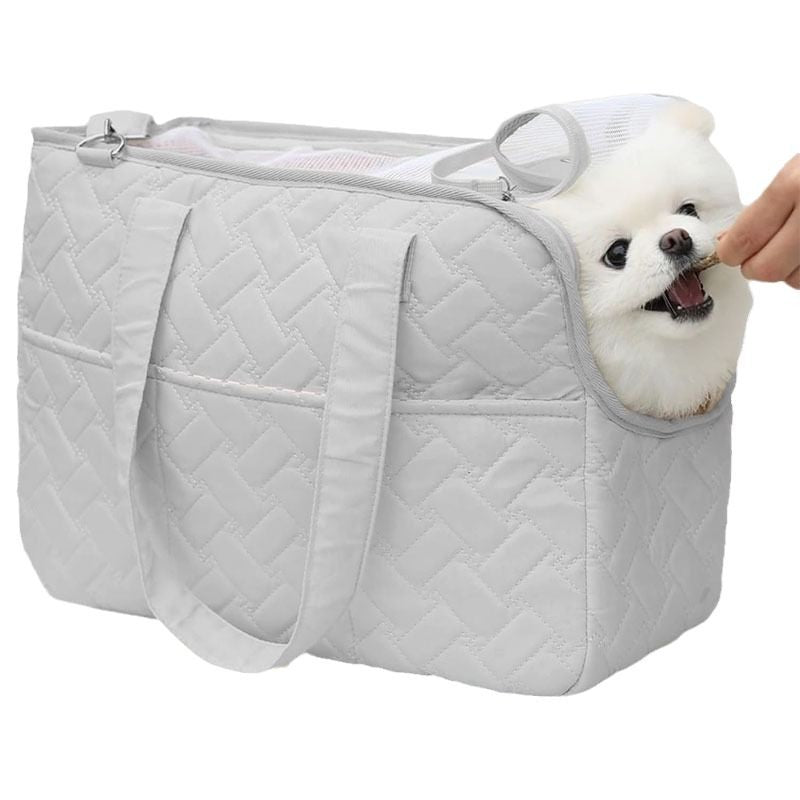 Soft shoulder cat carrier bag with head-out opening, view 6