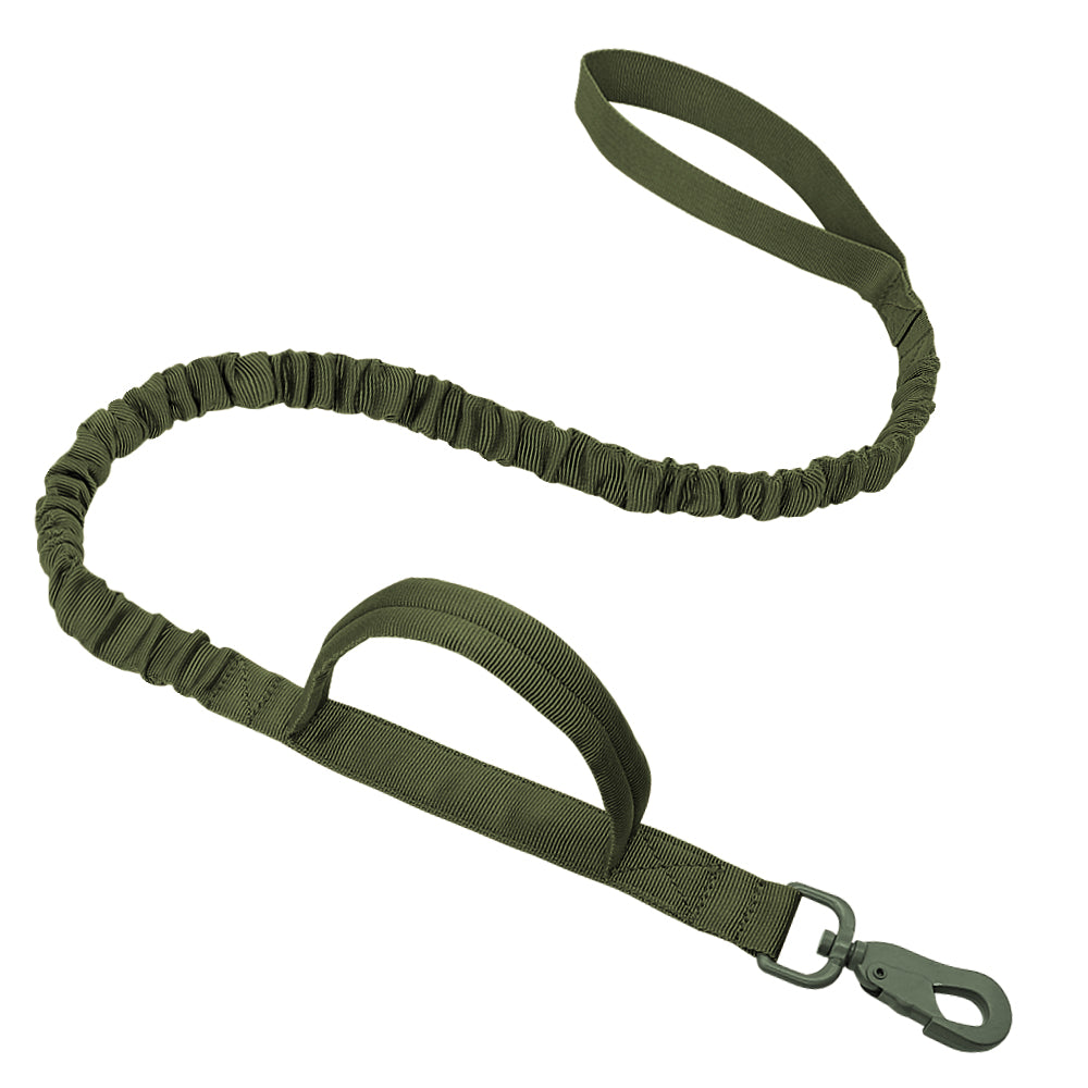 Tactical bungee dog leash with two padded handles, view 4