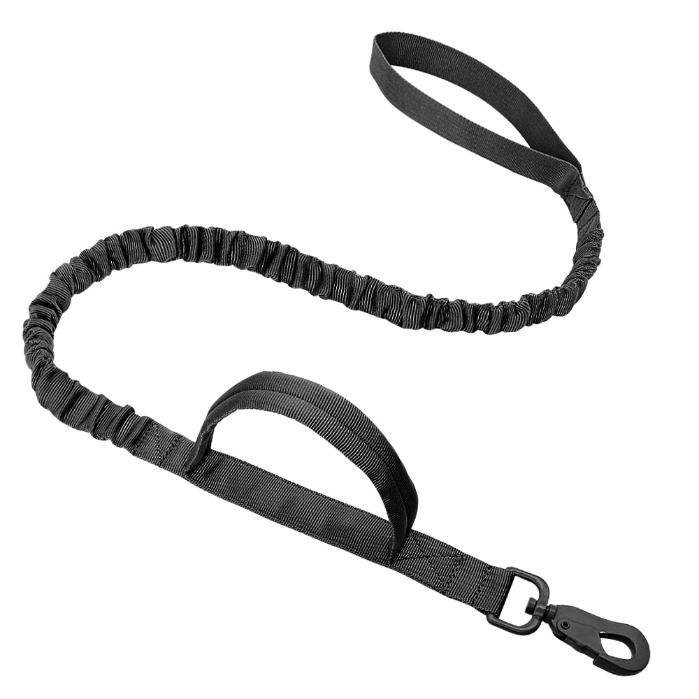 Tactical bungee dog leash with two padded handles, view 5