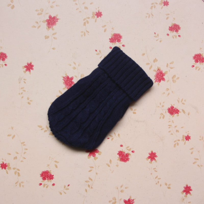 Black or white knit dog sweater with button details, view 7