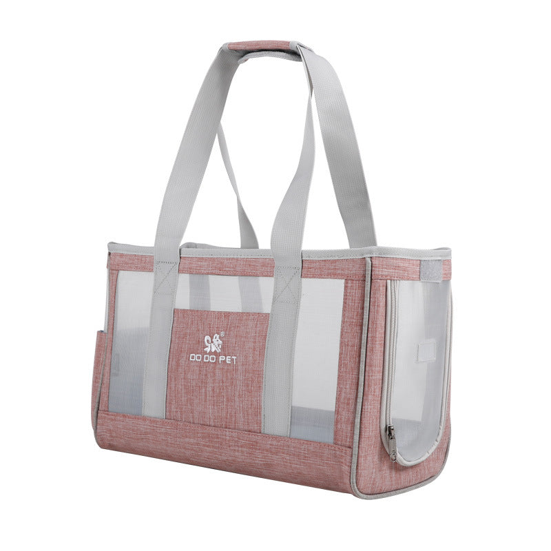 Breathable mesh pet carrier bag for small dogs and cats, view 4