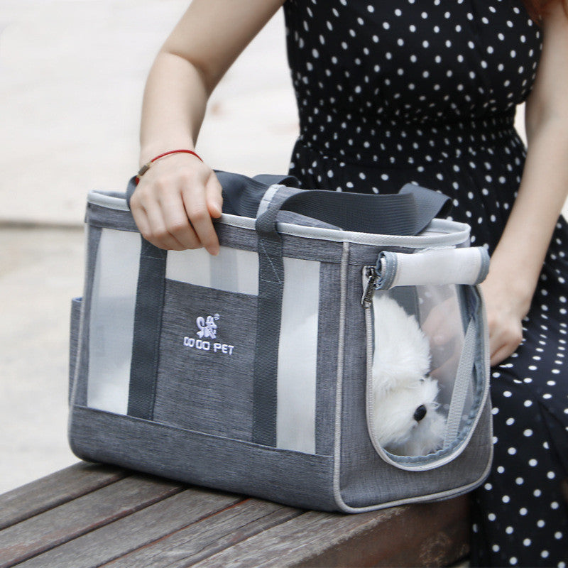Breathable mesh pet carrier bag for small dogs and cats, view 3