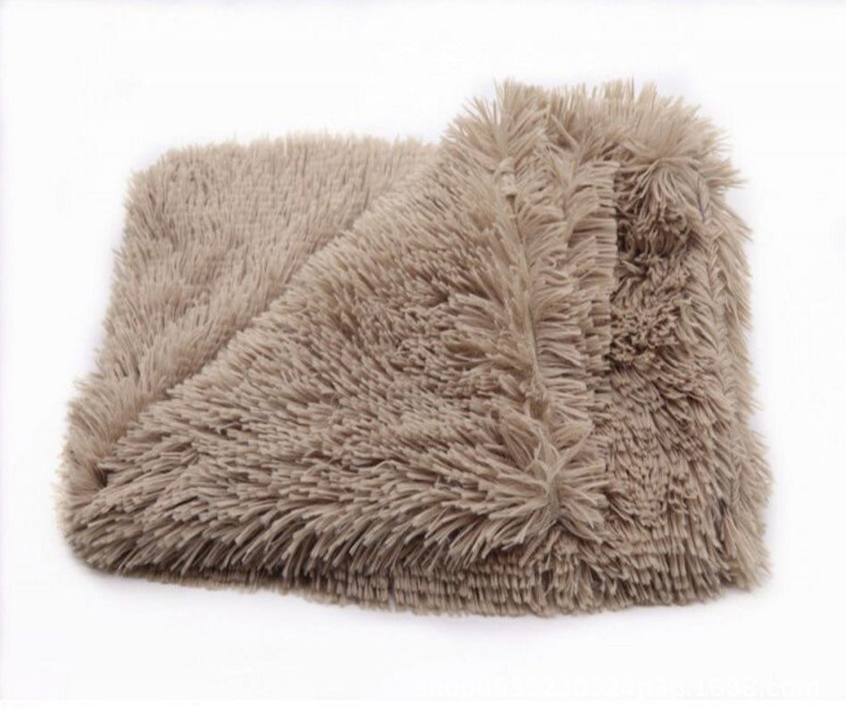 Double-sided plush cat blanket throw, view 4