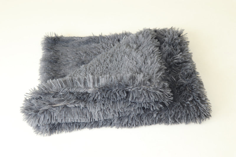 Double-sided plush cat blanket throw, view 3