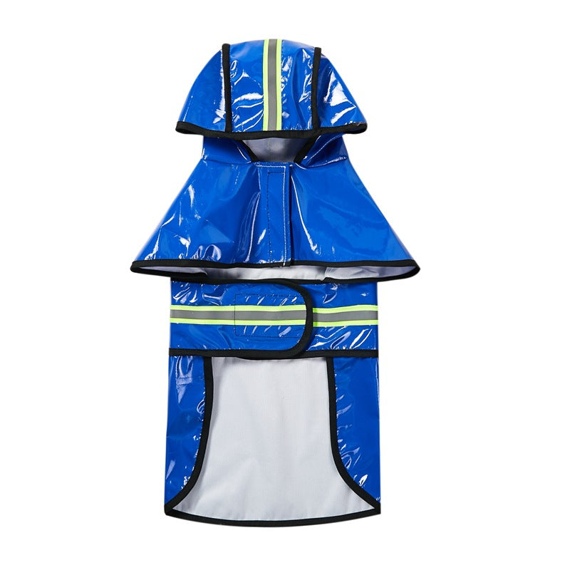 Waterproof pu leather dog raincoat poncho, view 2