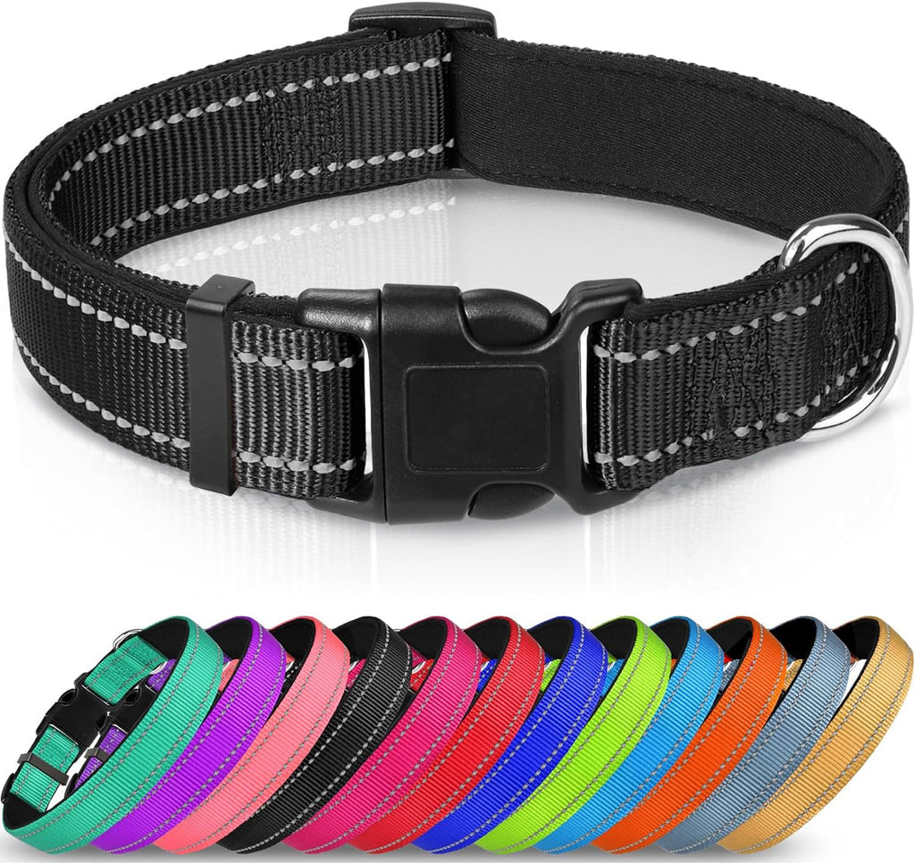 Adjustable reflective nylon dog collar, view 11