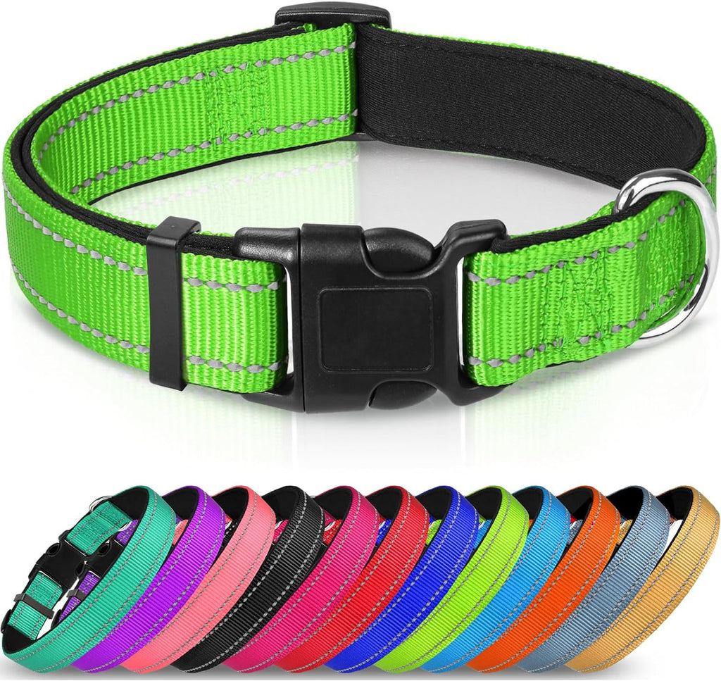Adjustable reflective nylon dog collar, view 7