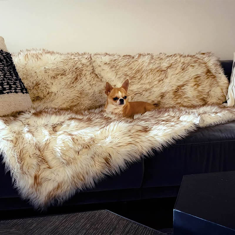 Waterproof dog couch blanket in coffee or black, view 2