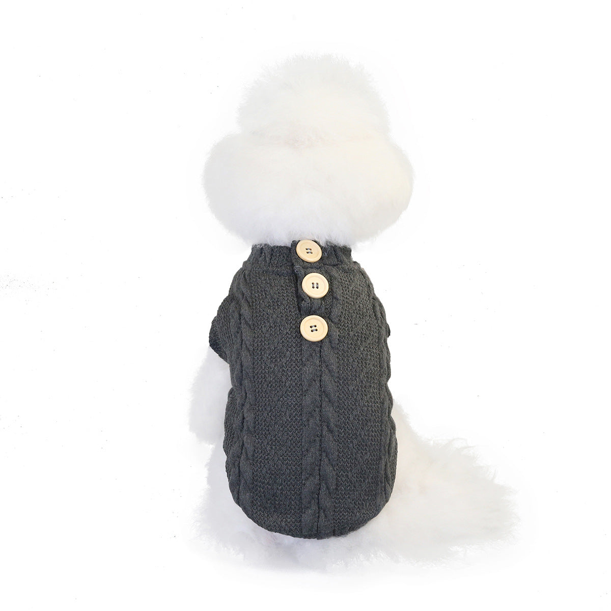 Sleeveless cotton knit sweater vest for small dogs, view 6