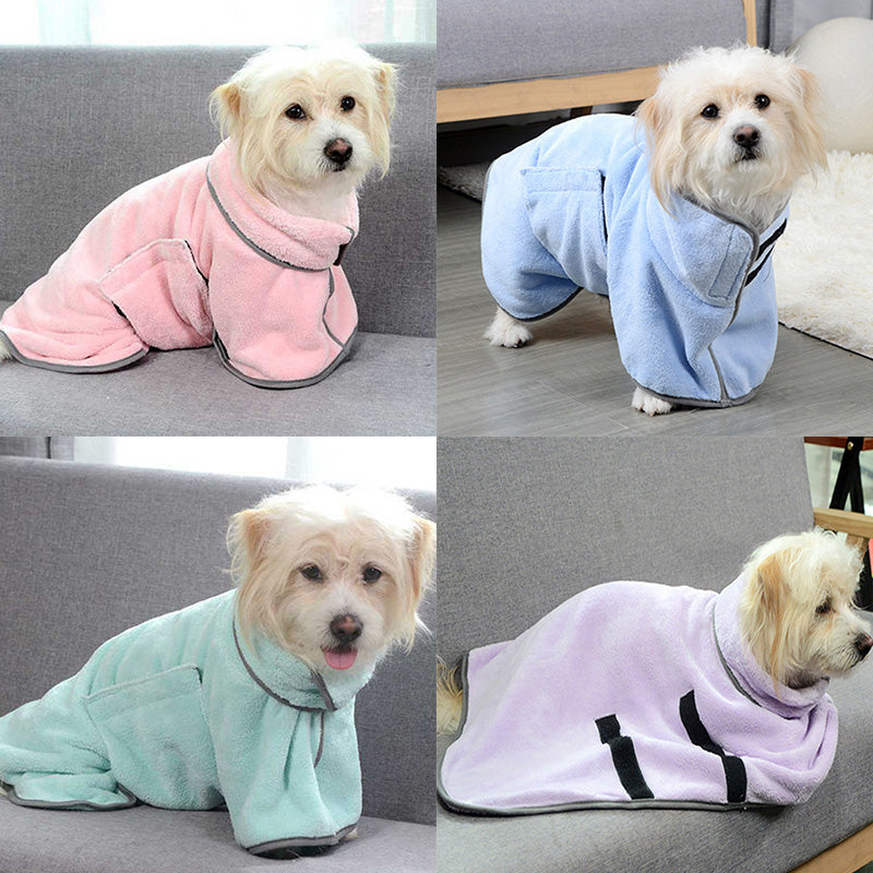 Absorbent hooded bathrobe towel for dogs, view 5