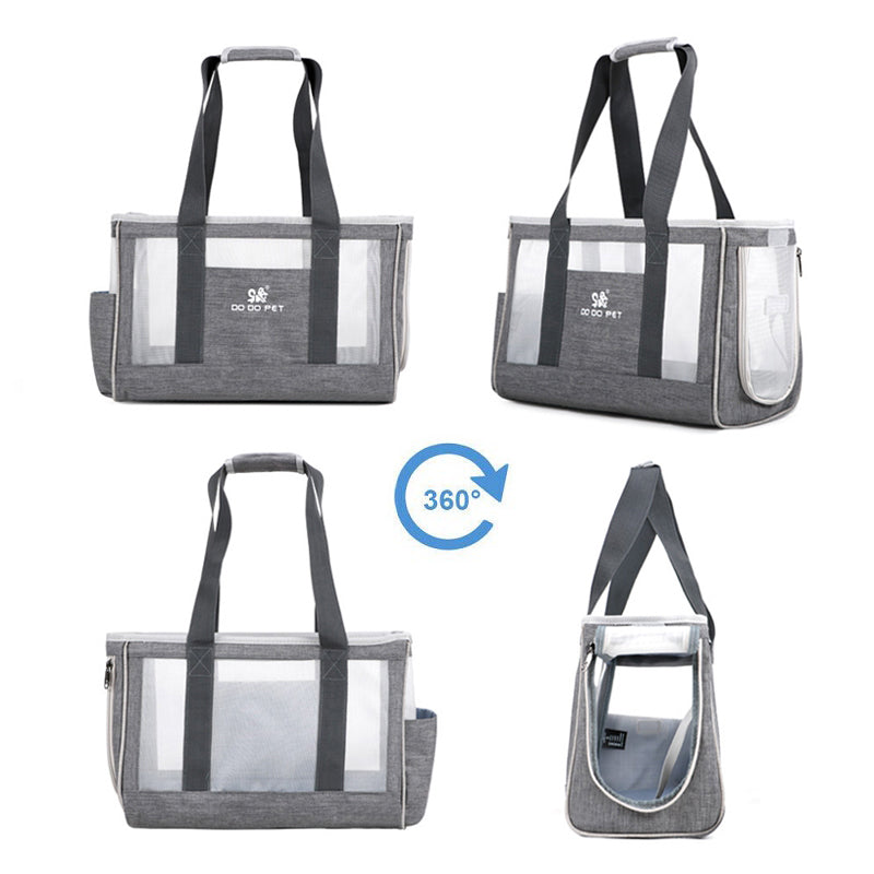 Breathable mesh pet carrier bag for small dogs and cats, view 8