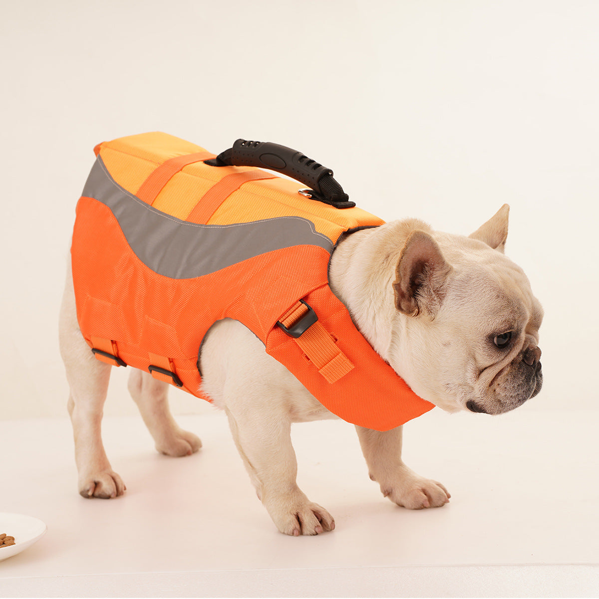 Reflective dog life jacket with rescue handle, view 6