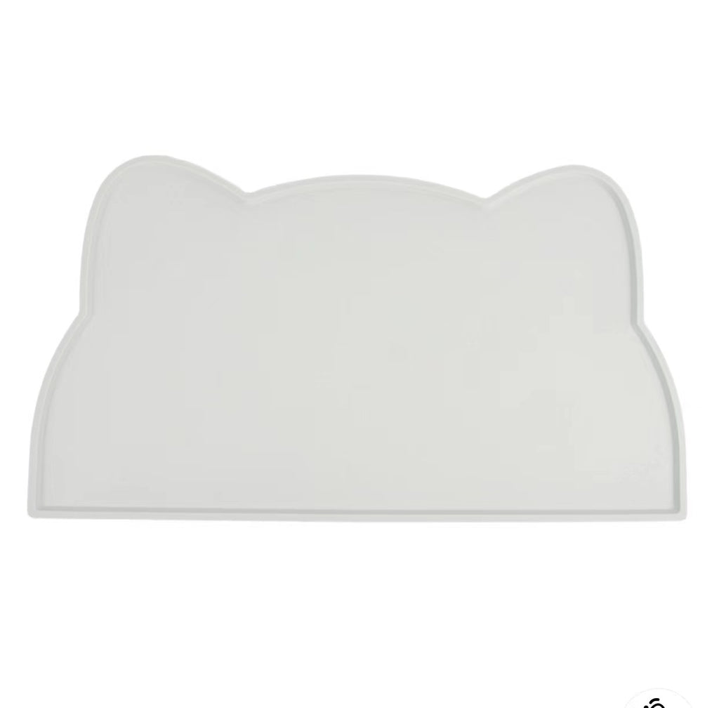 Waterproof silicone dog bowl mat with raised edges, view 9