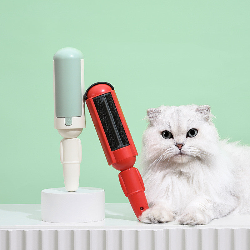 Reusable pet hair remover roller with self-cleaning base, view 4