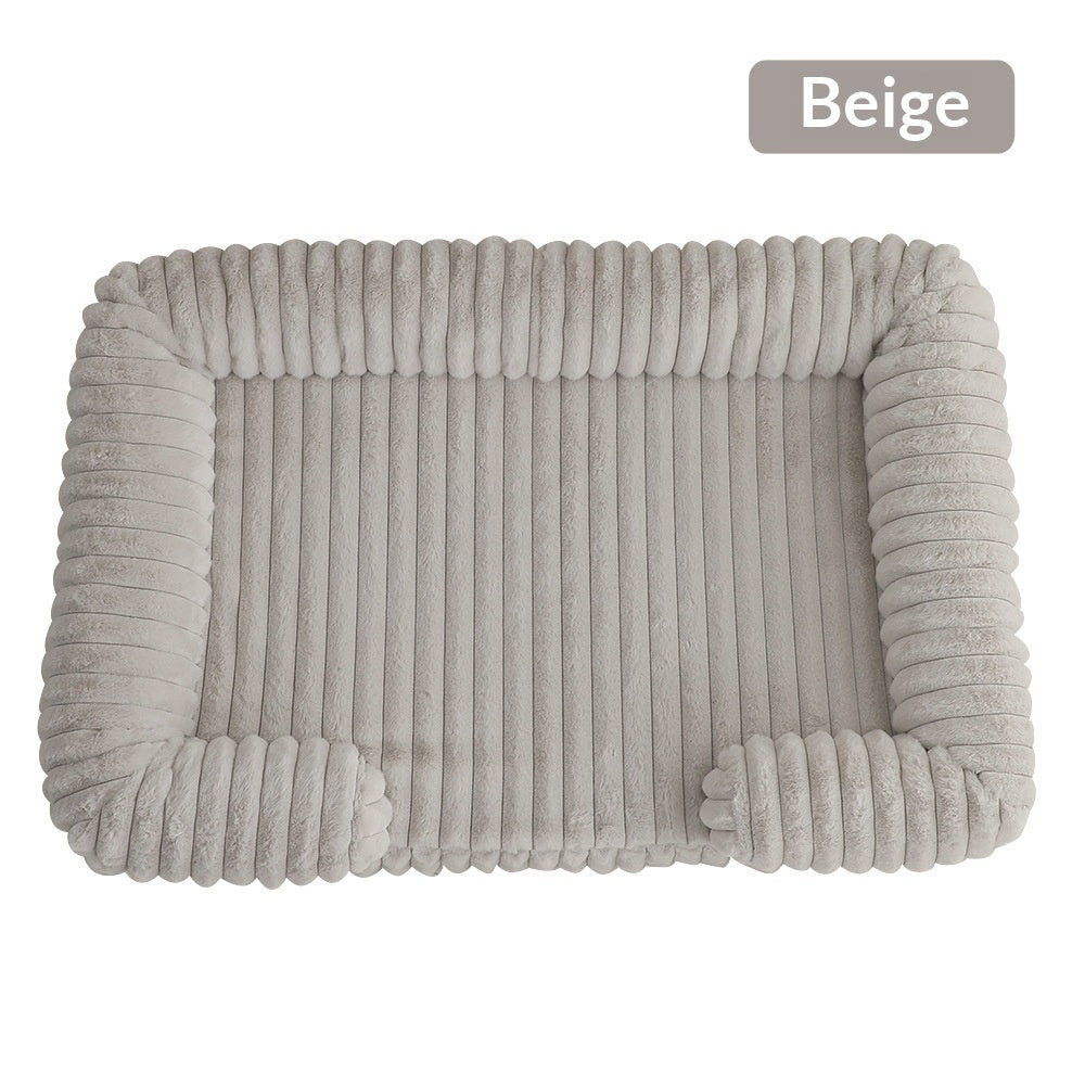 Warm plush dog bed with removable cushion, view 4