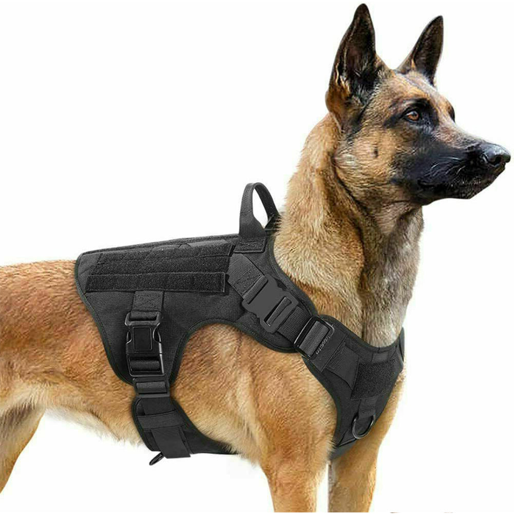 Heavy duty tactical nylon dog harness with handle, view 2