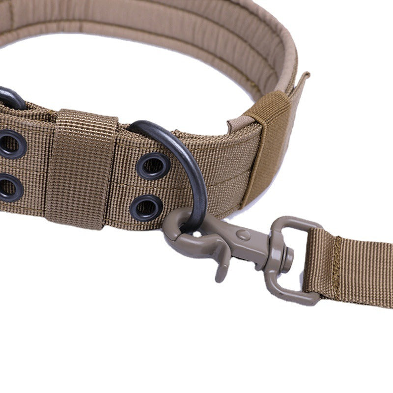 Heavy-duty nylon tactical dog collar with metal buckle, view 10