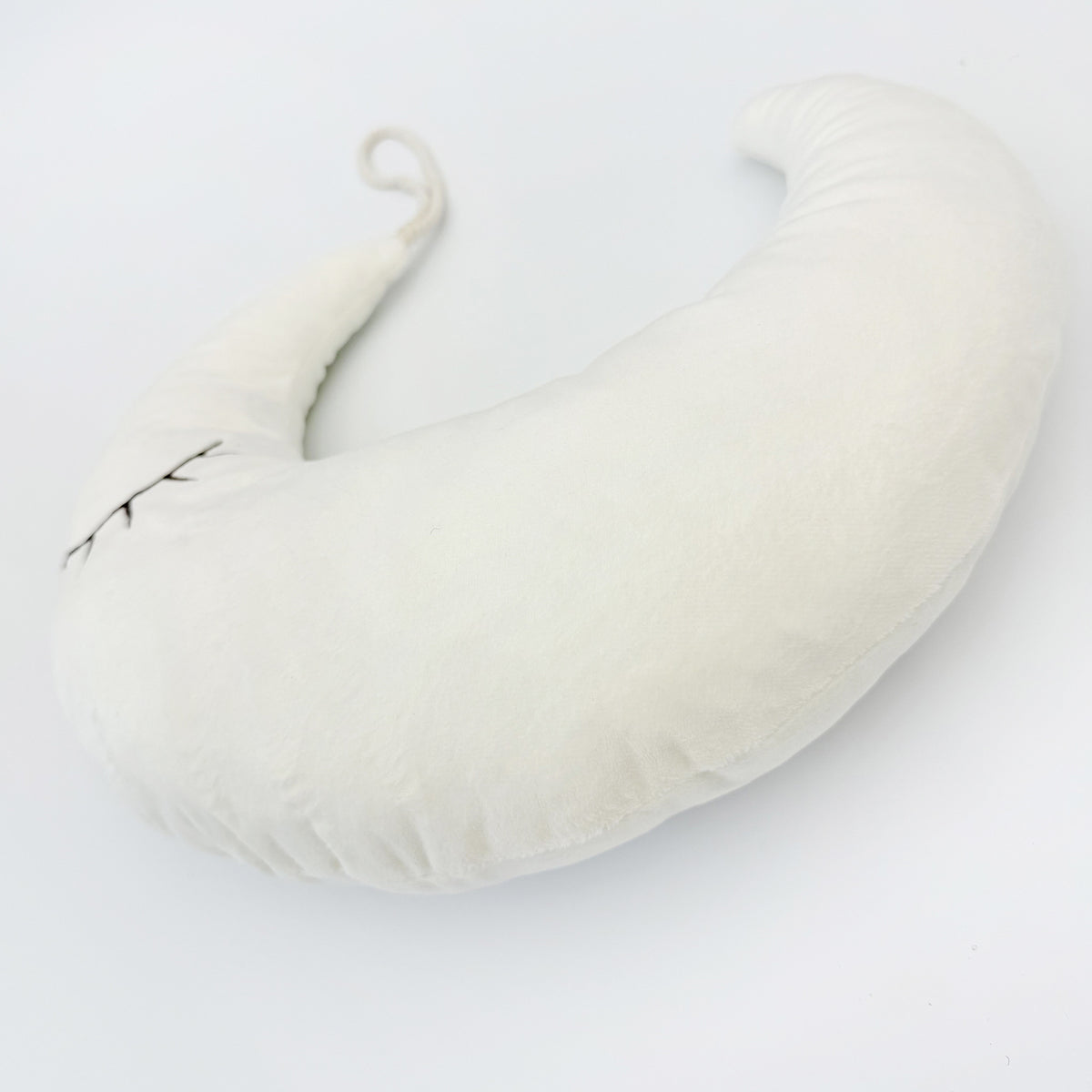 Crescent moon-shaped plush dog pillow headrest, view 3