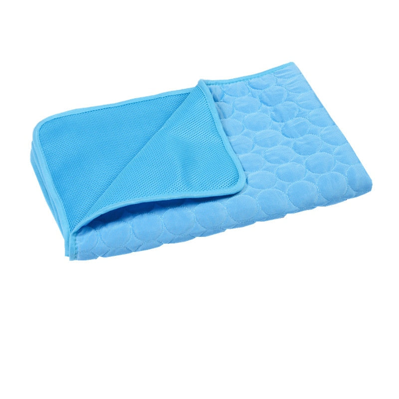 Thin ice silk dog cooling mat for crate and sofa, view 10