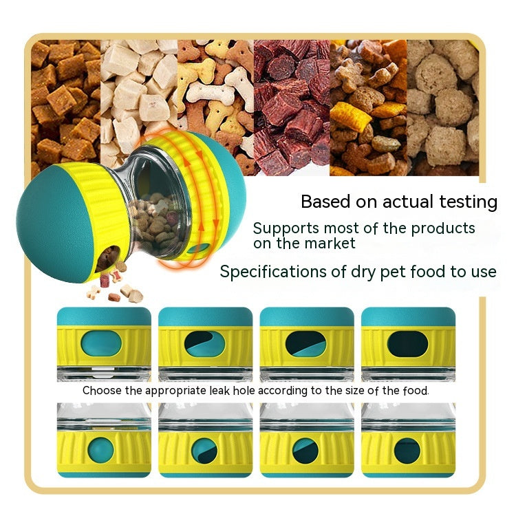 Rolling treat dispensing dog puzzle toy, view 4