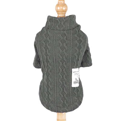 Rib knit turtleneck sweater for small dogs, view 4