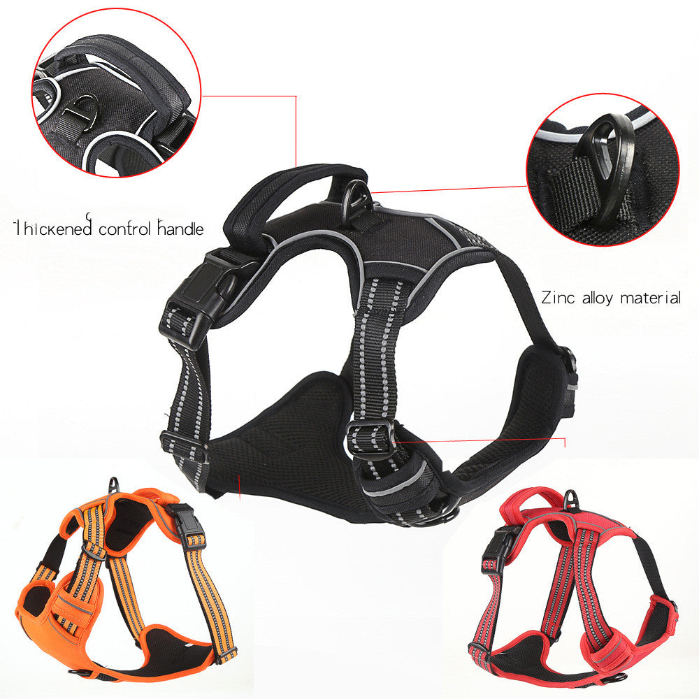 Padded no pull reflective vest harness for dogs, view 7