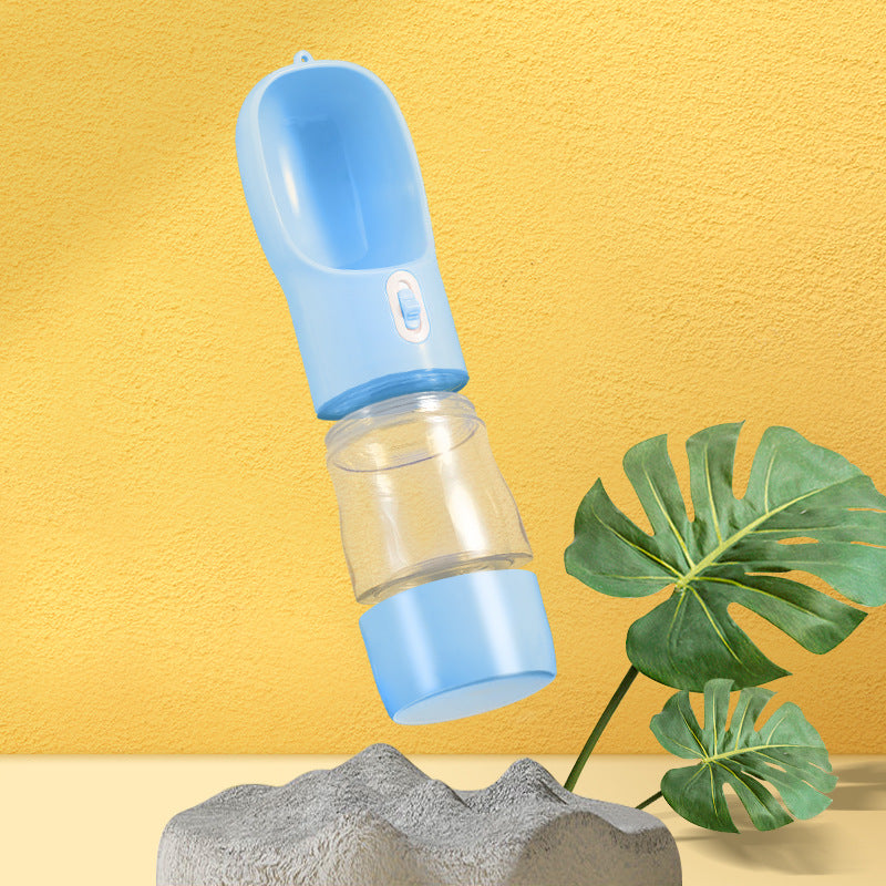 Portable dog water bottle with food compartment, view 10