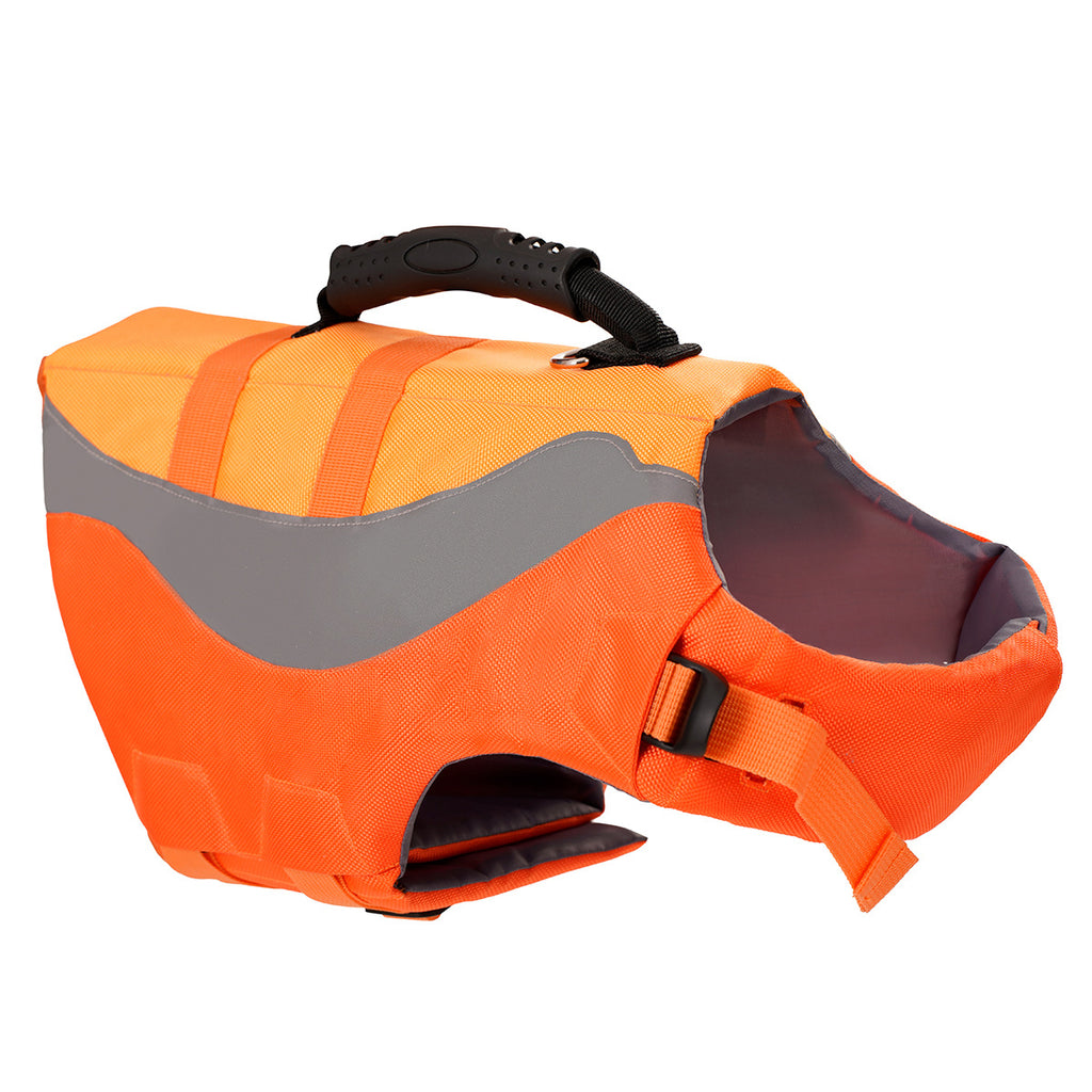 Reflective dog life jacket with rescue handle, view 5