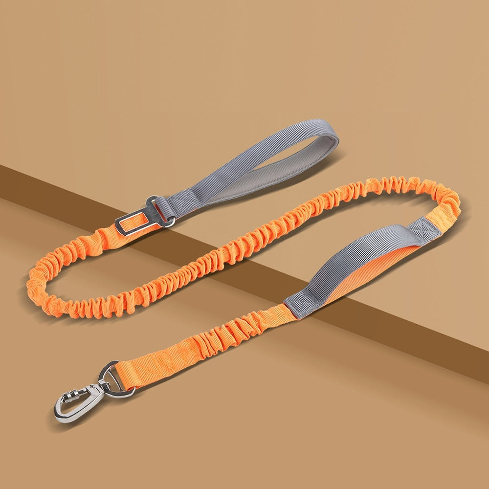 Short reflective bungee dog leash, view 2