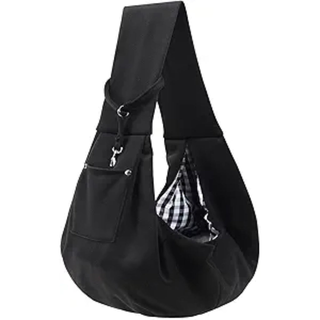 Reversible cotton sling carrier for small dogs, view 2