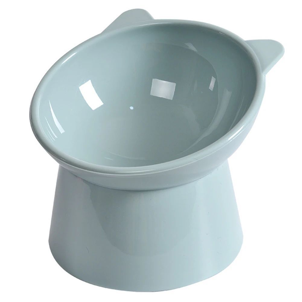 Tilted elevated cat food bowl with raised base, view 5