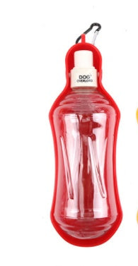 Clip-on dog travel water bottle with drinking trough, view 16