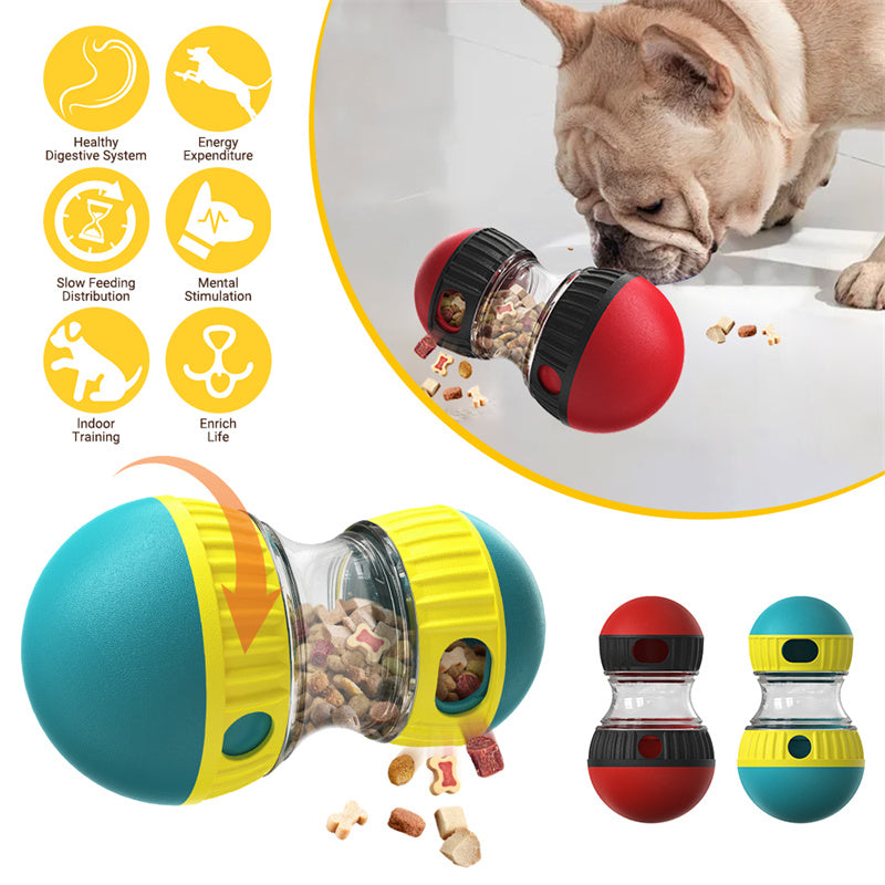 Rolling treat dispensing dog puzzle toy, view 5
