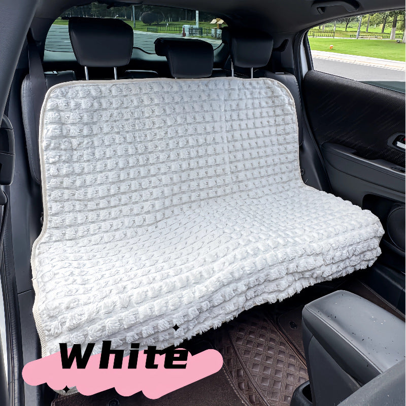Plush non-slip back seat dog bed cover for car, view 6