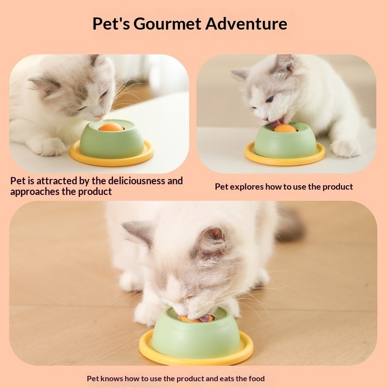 Anti-tip cat slow feeder lick bowl, view 5