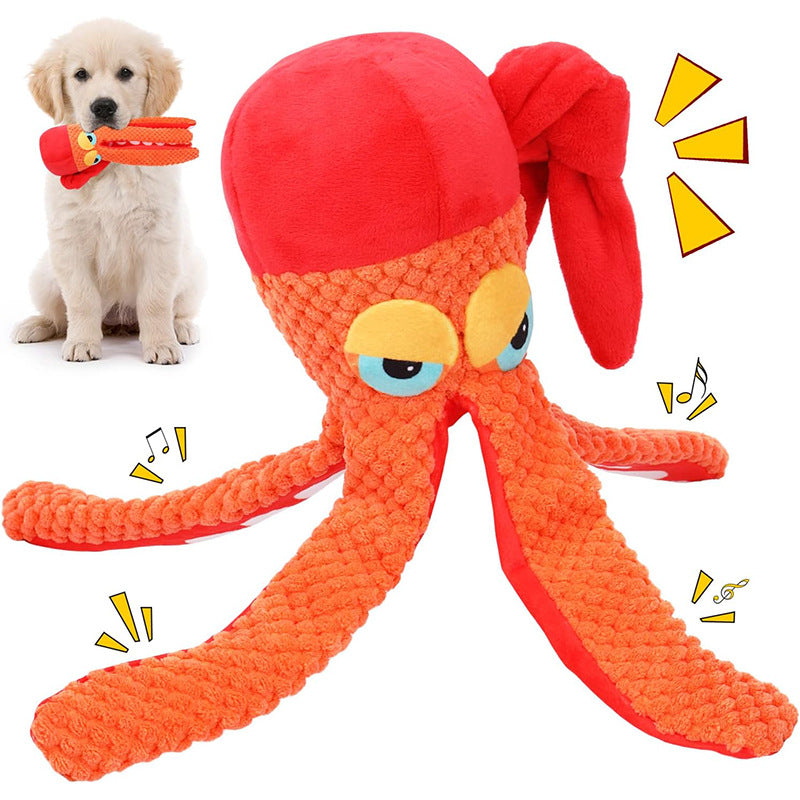 Plush octopus snuffle puzzle toy for dogs, view 3