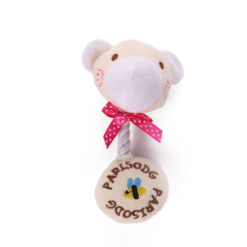 Small squeaky plush animal dog toys for puppies, view 3