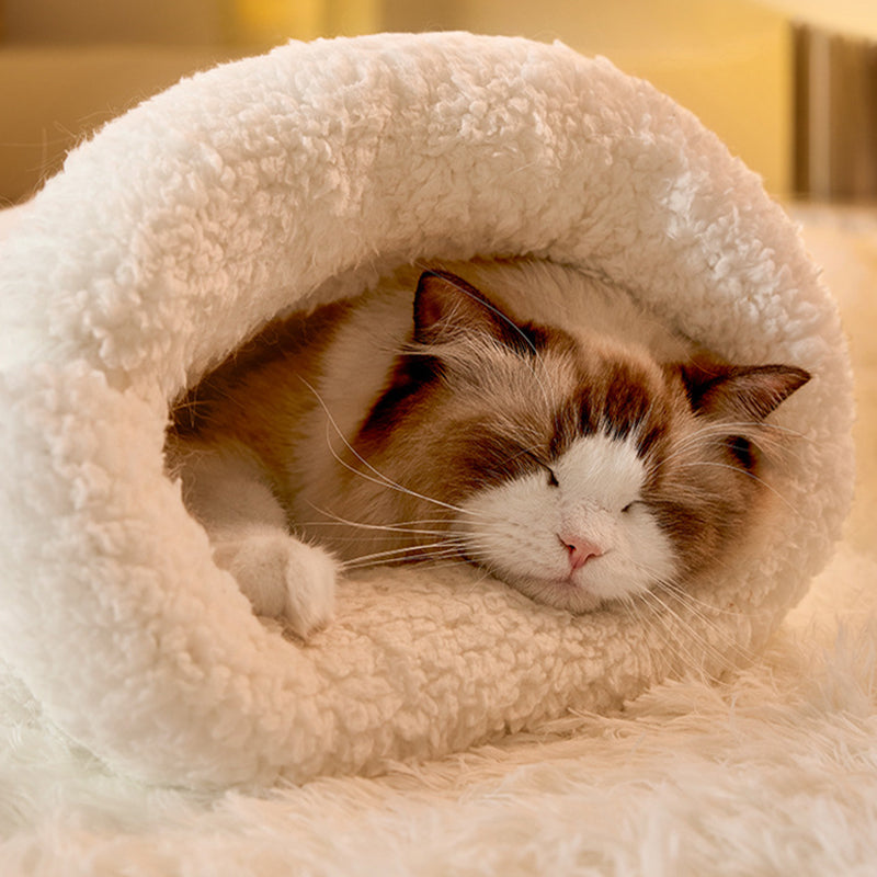 Warm fleece cat sleeping bag pocket nest, view 5